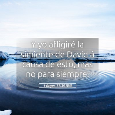 Picture 05 - 1 Reyes 11:39 RVA - Y yo afligiré la simiente de David á causa de - Bible Verse Picture