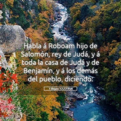Picture 05 - 1 Reyes 12:23 RVA - Habla á Roboam hijo de Salomón, rey de Judá, y - Bible Verse Picture