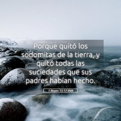 Picture 05 - 1 Reyes 15:12 RVA - Porque quitó los sodomitas de la tierra, y - Bible Verse Picture
