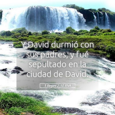 Picture 05 - 1 Reyes 2:10 RVA - Y David durmió con sus padres, y fué sepultado - Bible Verse Picture