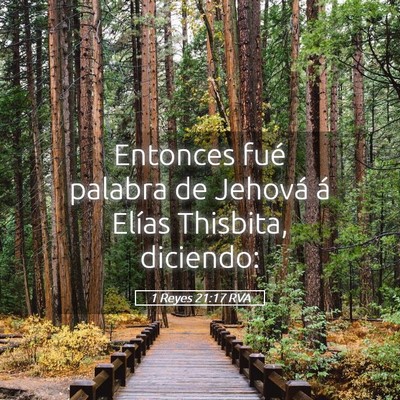 Picture 05 - 1 Reyes 21:17 RVA - Entonces fué palabra de Jehová á Elías - Bible Verse Picture