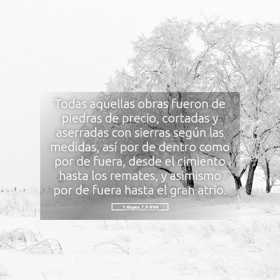 Picture 05 - 1 Reyes 7:9 RVA - Todas aquellas obras fueron de piedras de precio, - Bible Verse Picture