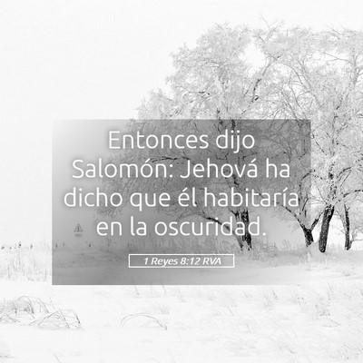 Picture 05 - 1 Reyes 8:12 RVA - Entonces dijo Salomón: Jehová ha dicho que él - Bible Verse Picture