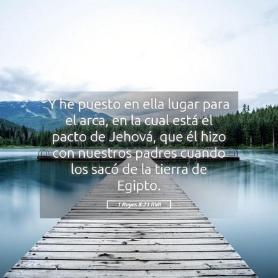 Picture 05 - 1 Reyes 8:21 RVA - Y he puesto en ella lugar para el arca, en la - Bible Verse Picture