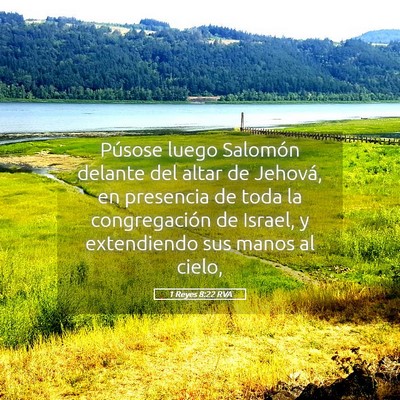 Picture 05 - 1 Reyes 8:22 RVA - Púsose luego Salomón delante del altar de - Bible Verse Picture