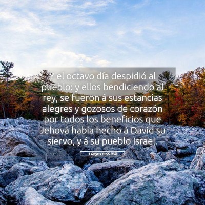 Picture 05 - 1 Reyes 8:66 RVA - Y el octavo día despidió al pueblo: y ellos - Bible Verse Picture