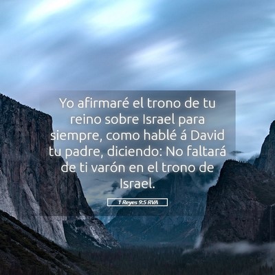 Picture 05 - 1 Reyes 9:5 RVA - Yo afirmaré el trono de tu reino sobre Israel - Bible Verse Picture