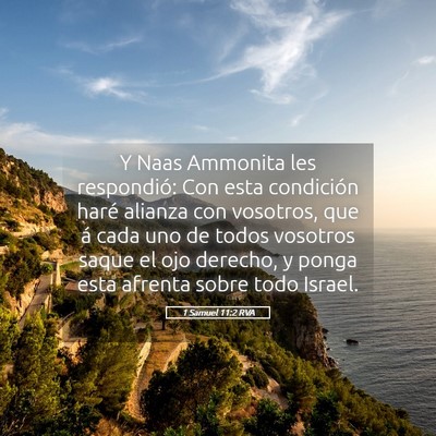 Picture 05 - 1 Samuel 11:2 RVA - Y Naas Ammonita les respondió: Con esta - Bible Verse Picture