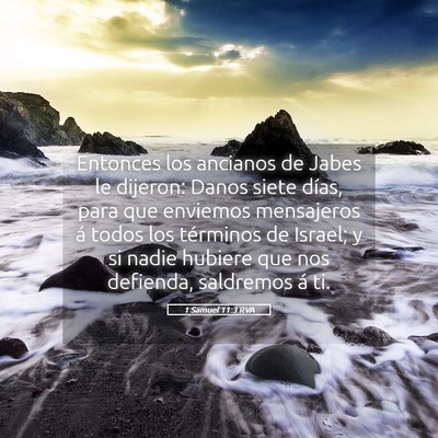 Picture 05 - 1 Samuel 11:3 RVA - Entonces los ancianos de Jabes le dijeron: Danos - Bible Verse Picture