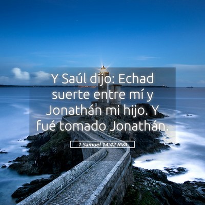 Picture 05 - 1 Samuel 14:42 RVA - Y Saúl dijo: Echad suerte entre mí y Jonathán - Bible Verse Picture