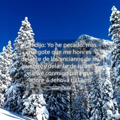 Picture 05 - 1 Samuel 15:30 RVA - Y él dijo: Yo he pecado: mas ruégote que me - Bible Verse Picture