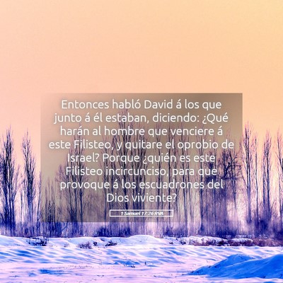 Picture 05 - 1 Samuel 17:26 RVA - Entonces habló David á los que junto á él - Bible Verse Picture