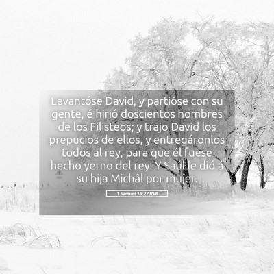 Picture 05 - 1 Samuel 18:27 RVA - Levantóse David, y partióse con su gente, é - Bible Verse Picture