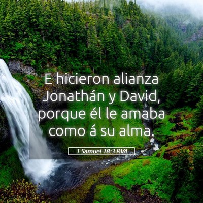 Picture 05 - 1 Samuel 18:3 RVA - E hicieron alianza Jonathán y David, porque él - Bible Verse Picture