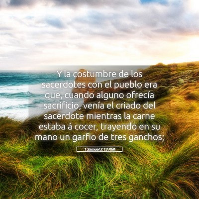Picture 05 - 1 Samuel 2:13 RVA - Y la costumbre de los sacerdotes con el pueblo - Bible Verse Picture