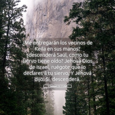 Picture 05 - 1 Samuel 23:11 RVA - ¿Me entregarán los vecinos de Keila en sus - Bible Verse Picture
