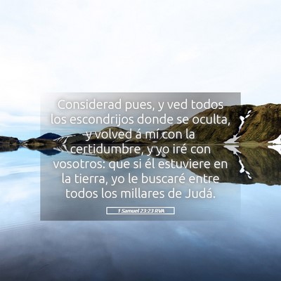 Picture 05 - 1 Samuel 23:23 RVA - Considerad pues, y ved todos los escondrijos - Bible Verse Picture