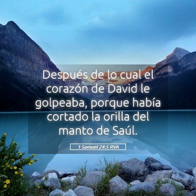 Picture 05 - 1 Samuel 24:5 RVA - Después de lo cual el corazón de David le - Bible Verse Picture