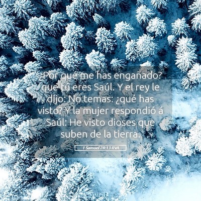 Picture 05 - 1 Samuel 28:13 RVA - ¿Por qué me has engañado? que tú eres Saúl. - Bible Verse Picture
