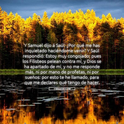 Picture 05 - 1 Samuel 28:15 RVA - Y Samuel dijo á Saúl: ¿Por qué me has - Bible Verse Picture
