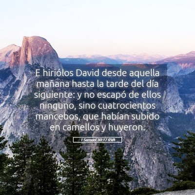 Picture 05 - 1 Samuel 30:17 RVA - E hiriólos David desde aquella mañana hasta la - Bible Verse Picture