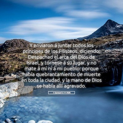 Picture 05 - 1 Samuel 5:11 RVA - Y enviaron á juntar todos los príncipes de los - Bible Verse Picture