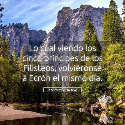 Picture 05 - 1 Samuel 6:16 RVA - Lo cual viendo los cinco príncipes de los - Bible Verse Picture
