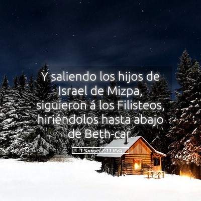 Picture 05 - 1 Samuel 7:11 RVA - Y saliendo los hijos de Israel de Mizpa, - Bible Verse Picture