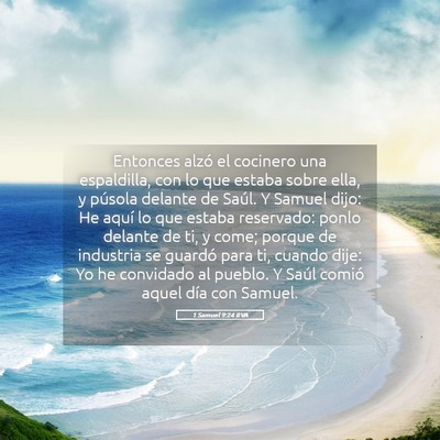 Picture 05 - 1 Samuel 9:24 RVA - Entonces alzó el cocinero una espaldilla, con lo - Bible Verse Picture