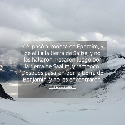 Picture 05 - 1 Samuel 9:4 RVA - Y él pasó al monte de Ephraim, y de allí á la - Bible Verse Picture
