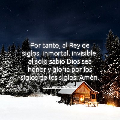 Picture 05 - 1 Timoteo 1:17 RVA - Por tanto, al Rey de siglos, inmortal, invisible, - Bible Verse Picture