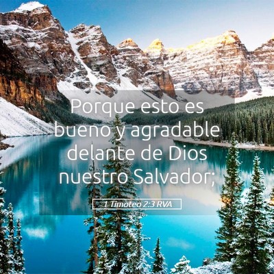 Picture 05 - 1 Timoteo 2:3 RVA - Porque esto es bueno y agradable delante de Dios - Bible Verse Picture