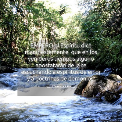 Picture 05 - 1 Timoteo 4:1 RVA - EMPERO el Espíritu dice manifiestamente, que en - Bible Verse Picture