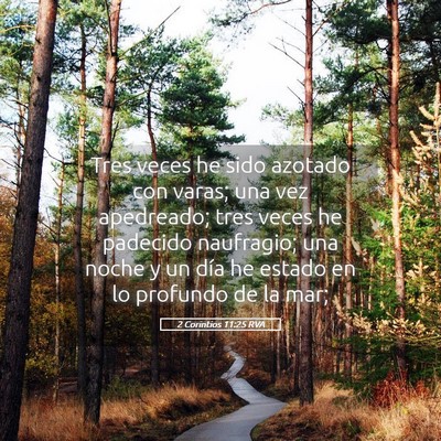 Picture 05 - 2 Corintios 11:25 RVA - Tres veces he sido azotado con varas; una vez - Bible Verse Picture