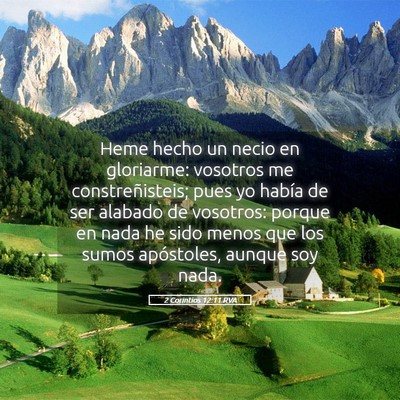 Picture 05 - 2 Corintios 12:11 RVA - Heme hecho un necio en gloriarme: vosotros me - Bible Verse Picture