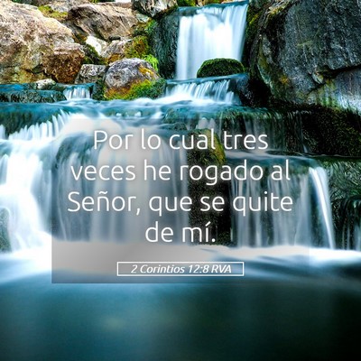 Picture 05 - 2 Corintios 12:8 RVA - Por lo cual tres veces he rogado al Señor, que - Bible Verse Picture