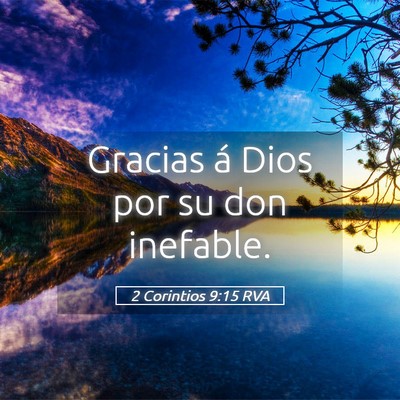 Picture 05 - 2 Corintios 9:15 RVA - Gracias á Dios por su don - Bible Verse Picture