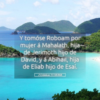 Picture 05 - 2 Crónicas 11:18 RVA - Y tomóse Roboam por mujer á Mahalath, hija de - Bible Verse Picture