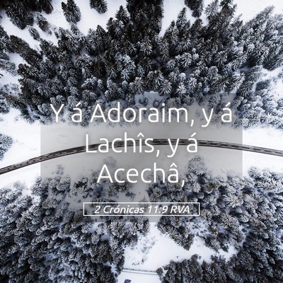 Picture 05 - 2 Crónicas 11:9 RVA - Y á Adoraim, y á Lachîs, y á - Bible Verse Picture