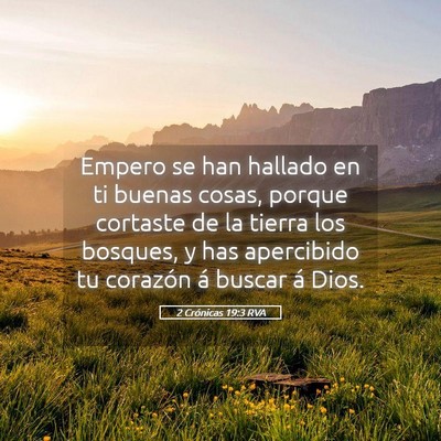Picture 05 - 2 Crónicas 19:3 RVA - Empero se han hallado en ti buenas cosas, porque - Bible Verse Picture