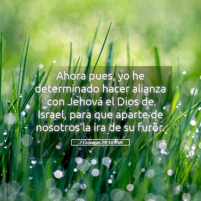 Picture 05 - 2 Crónicas 29:10 RVA - Ahora pues, yo he determinado hacer alianza con - Bible Verse Picture