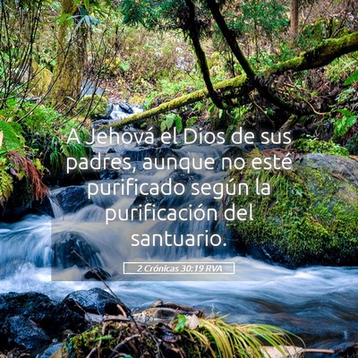 Picture 05 - 2 Crónicas 30:19 RVA - A Jehová el Dios de sus padres, aunque no esté - Bible Verse Picture