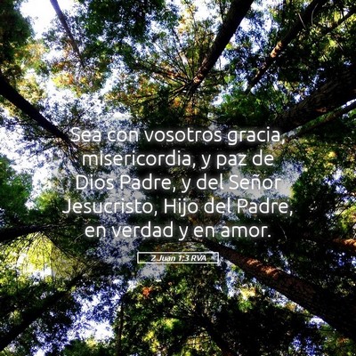 Picture 05 - 2 Juan 1:3 RVA - Sea con vosotros gracia, misericordia, y paz de - Bible Verse Picture