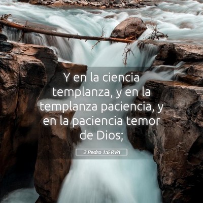Picture 05 - 2 Pedro 1:6 RVA - Y en la ciencia templanza, y en la templanza - Bible Verse Picture