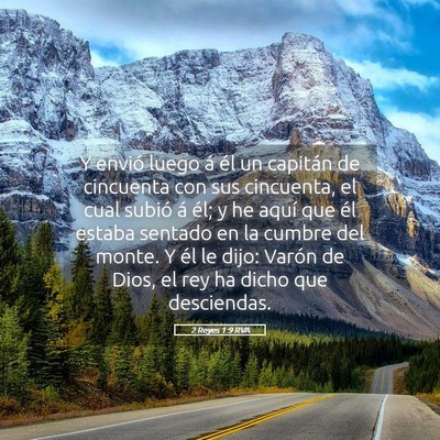 Picture 05 - 2 Reyes 1:9 RVA - Y envió luego á él un capitán de cincuenta - Bible Verse Picture