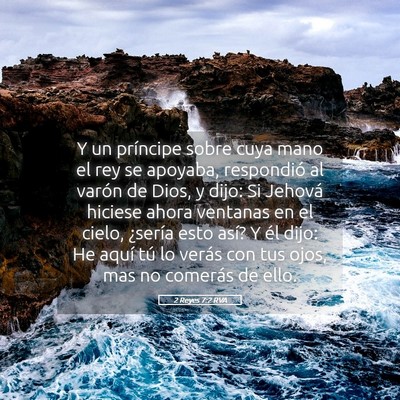 Picture 05 - 2 Reyes 7:2 RVA - Y un príncipe sobre cuya mano el rey se apoyaba, - Bible Verse Picture