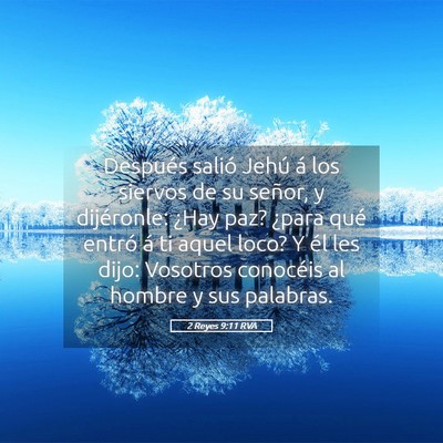 Picture 05 - 2 Reyes 9:11 RVA - Después salió Jehú á los siervos de su - Bible Verse Picture