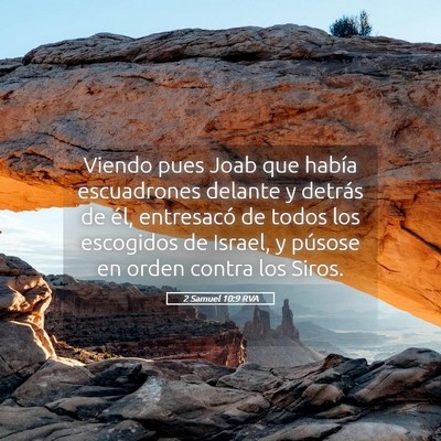 Picture 05 - 2 Samuel 10:9 RVA - Viendo pues Joab que había escuadrones delante y - Bible Verse Picture