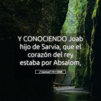 Picture 05 - 2 Samuel 14:1 RVA - Y CONOCIENDO Joab hijo de Sarvia, que el corazón - Bible Verse Picture