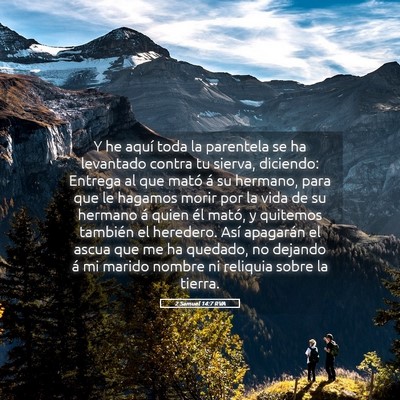 Picture 05 - 2 Samuel 14:7 RVA - Y he aquí toda la parentela se ha levantado - Bible Verse Picture